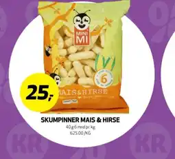 Bunnpris Skumpinner mais & hirse tilbud