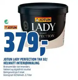Obs Bygg JOTUN LADY PERFECTION TAK 02/ HELMATT INTERIØRMALING, NOK 379 tilbud