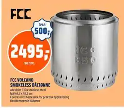 Obs Bygg FCC VOLCANO SMOKELESS BÅLTØNNE, NOK 2495 tilbud