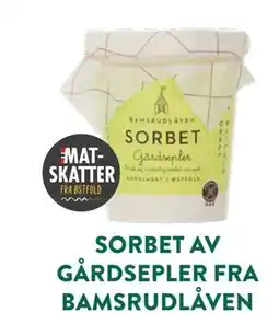 Jacobs SORBET AV GÅRDSEPLER FRA BAMSRUDLÅVEN tilbud