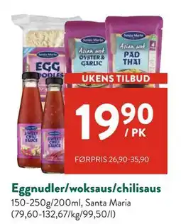 Jacobs Eggnudler/woksaus/chilisaus, NOK 19.9 tilbud