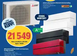 Coop Obs Mitsubishi kaiteki 6600 varmepumpe, ferdig montert tilbud