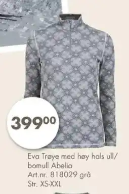 Sparkjøp Eva trøye med høy hals ull/ bomull abelia tilbud