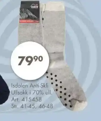 Sparkjøp Isdalen anti-skli ullsokk i 70% ull tilbud