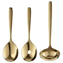IKEA Tillagd Serveringsredskaper, 3 deler, messingfarget tilbud