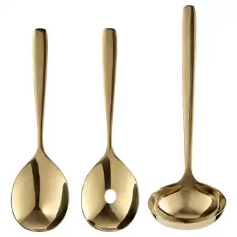 IKEA Tillagd Serveringsredskaper, 3 deler, messingfarget tilbud