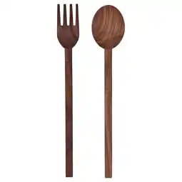 IKEA Stockholm 2025 Serveringsbestikk, 2 deler, valnøtt, 31 cm tilbud
