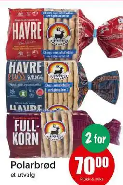 Spar Polarbrød et utvalg tilbud