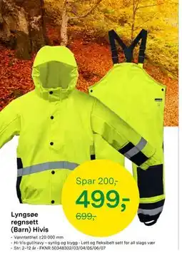 Felleskjøpet Lyngsøe regnsett (Barn) Hivis, NOK 499 tilbud
