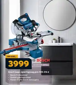 Megaflis Bosch kapp-/gjæringssag gcm 305-216 d, NOK 3999 tilbud