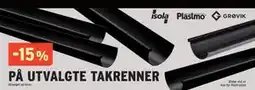 Montér 15% PÅ UTVALGTE TAKRENNER tilbud