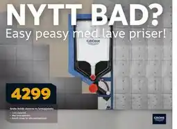Megaflis Grohe Solido sisterne m/lekkasjeboks, NOK 4299 tilbud