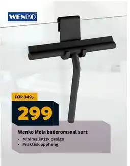 Megaflis Wenko Mola baderomsnal sort, NOK 299 tilbud