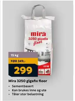 Megaflis Mira 3250 gigafix floor, NOK 299 tilbud
