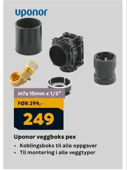 Megaflis Uponor veggboks pex, NOK 249 tilbud