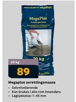 Megaflis Megaplan avrettingsmasse, NOK 89 tilbud