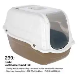 Felleskjøpet Kerbl kattetoalett med tak, NOK 299 tilbud