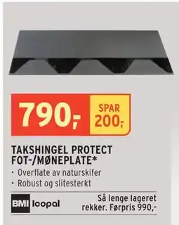 Montér TAKSHINGEL PROTECT FOT-/MØNEPLATE, NOK 790 tilbud