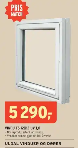 Montér VINDU TS 12X12 UV 1,0, NOK 5290 tilbud
