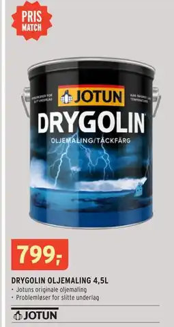 Montér DRYGOLIN OLJEMALING 4,5L, NOK 799 tilbud
