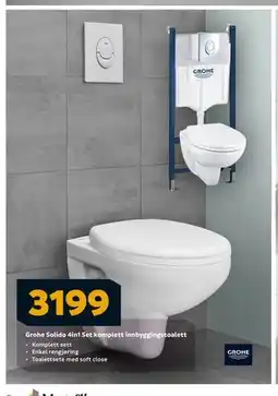 Megaflis Grohe Solido 4in1 Set komplett innbyggingstoalett, NOK 3199 tilbud