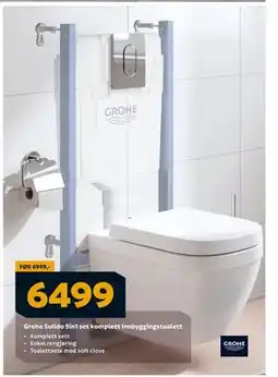 Megaflis Grohe Solido 5in1 set komplett innbyggingstoalett, NOK 6499 tilbud