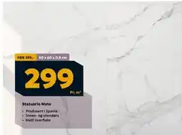 Megaflis Statuario Mate, NOK 299 tilbud