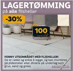 Megaflis LAGERTØMMING på alle flisheller, NOK 100 tilbud