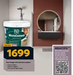 Megaflis New Design mikrosement medium, NOK 1699 tilbud