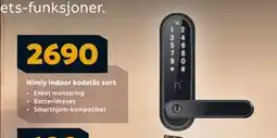 Megaflis Nimly indoor kodelås sort, NOK 2690 tilbud
