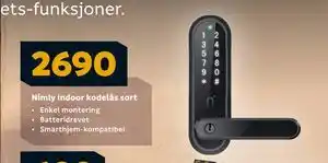 Megaflis Nimly indoor kodelås sort, NOK 2690 tilbud
