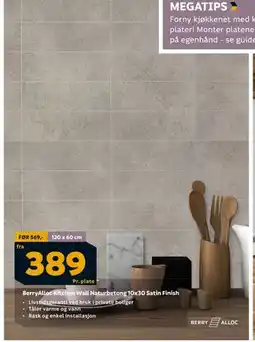 Megaflis BerryAlloc Kitchen Wall Naturbetong 10x30 Satin Finish tilbud