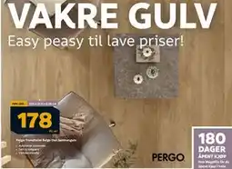 Megaflis Pergo Trondheim Beige Oak laminatgulv, NOK 178 tilbud