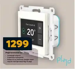 Megaflis Plejd termostat ew, NOK 1299 tilbud