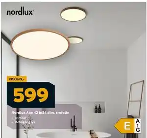 Megaflis Nordlux Ane 42 ip54 dim. trefolie, NOK 599 tilbud