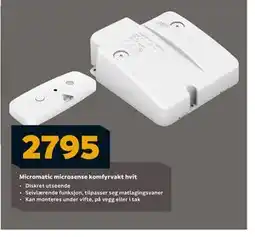 Megaflis Micromatic microsense komfyrvakt hvit, NOK 2795 tilbud