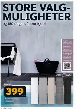 Megaflis BerryAlloc baderomspaneler tilbud