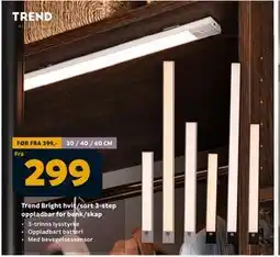 Megaflis Trend Bright hvit/sort 3-step oppladbar for benk/skap tilbud