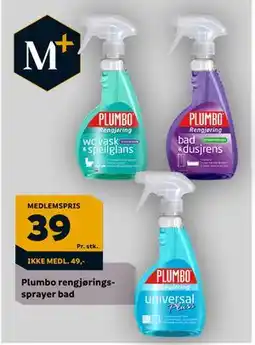 Megaflis Plumbo rengjøringssprayer bad, NOK 49, Medlemspris tilbud