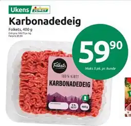 Joker Karbonadedeig, NOK 59.9 tilbud