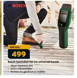 Megaflis Bosch fuktmåler for tre universal humid, NOK 499 tilbud