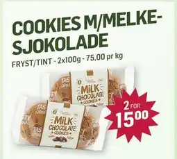 Holdbart COOKIES M/MELKESJOKOLADE, NOK 15 tilbud