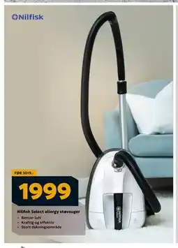 Megaflis Nilfisk Select allergy støvsuger, NOK 1999 tilbud