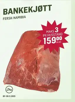 Holdbart BANKEKJØTT, NOK 159 tilbud