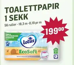 Holdbart TOALETTPAPIR 1 sekk, NOK 199 tilbud