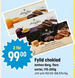 Eurocash Fylld choklad, SEK 99 tilbud
