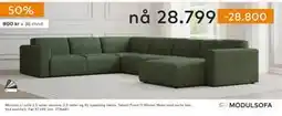 Skeidar Monaco U-sofa, NOK 28799 tilbud