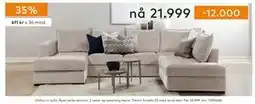 Skeidar Chillux U-sofa, NOK 21999 tilbud
