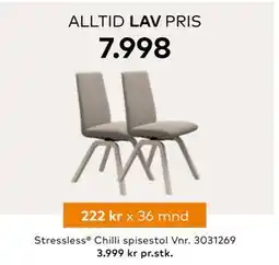 Skeidar Stressless Chilli spisestol, NOK 7998 tilbud