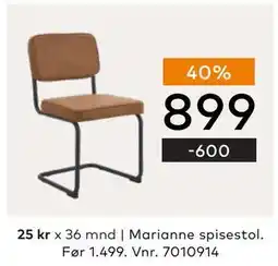 Skeidar Marianne spisestol, NOK 899 tilbud
